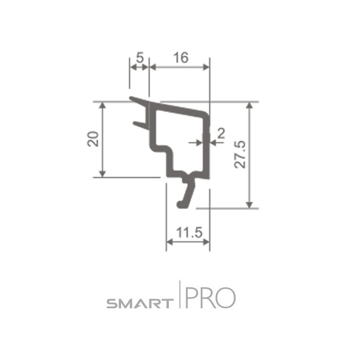 Штапик стандартный 16 мм на стеклопакет 24мм в Темиртау