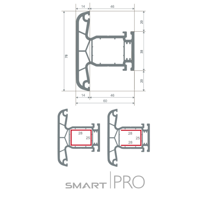 Импост 4-х камерный в Темиртау