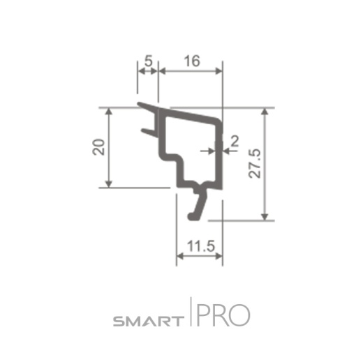 Штапик стандартный 16 мм на стеклопакет 24мм в Темиртау